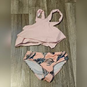 PatPat Pink 2 Piece Toddler Halter Bathing Suit